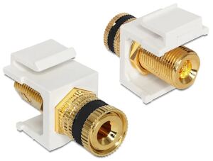 DELOCK Keystone Modul Polklemme > Gewindebuchse schwarz