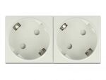 DELOCK Easy 45 Schuko-Steckdose (VPE 5) 45°-Anordnung 2-fach erweiterbar 45x45mm