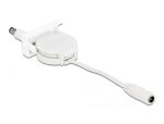 DELOCK Easy 45 Modul Power Ausrollkabel DC 5,5 x 2,1mm Buchse/ ST weiß