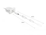 DELOCK Easy 45 Modul Power Ausrollkabel DC 5,5 x 2,1mm Buchse/ ST weiß