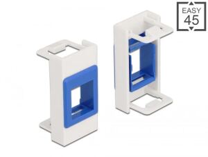 DELOCK Easy 45 Modul Keystone Halterung 22,5 x 45mm weiß/ blau