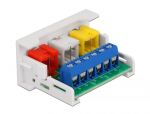 DELOCK Easy 45 Modul 3x Cinch Buchse 22,5 x 45mm