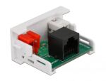 DELOCK Easy 45 Modul 2x Cinch Buchse > RJ45 Buchse 22,5 x 45mm