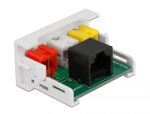 DELOCK Easy 45 Modul 3x Cinch Buchse > RJ45 Buchse 22,5 x 45mm