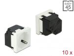 DELOCK Easy 45 Schutzkontakt-Steckdose (VPE 10) 45°-Anordnung 45 x 45mm