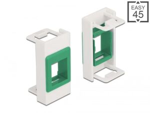 DELOCK Easy 45 Modul Keystone Halterung 22,5 x 45mm weiß/ grün