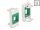 DELOCK Easy 45 Modul Keystone Halterung 22,5 x 45mm weiß/ grün
