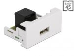DELOCK Easy 45 Modul USB 2.0 Typ-A Buchse > RJ45 Buchse 22,5 x 45mm