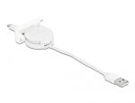 DELOCK Easy 45 Modul USB 2.0 Ausrollkabel USB Typ-A > 8 Pin Lightning ST weiß
