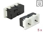 DELOCK Easy 45 Schuko-Steckdose (VPE 5) 2-fach 45°-Anordnung 45 x 45mm