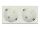DELOCK Easy 45 Schuko-Steckdose (VPE 5) 2-fach 45°-Anordnung 45 x 45mm