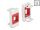 DELOCK Easy 45 Modul Keystone Halterung 22,5 x 45mm weiß/ rot