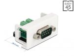 DELOCK Easy 45 Modul D-Sub 9 Pin ST > 10 Pin Terminalblock 22,5 x 45mm