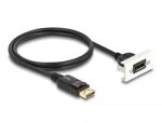 DELOCK Easy 45 DisplayPort 8K 30Hz Modul mit Kabelpeitsche 22,5 x 45mm