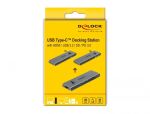 DELOCK Dockingstation Dual USB Type-C mit HDMI/ USB 3.2/ SD/ PD 3.0