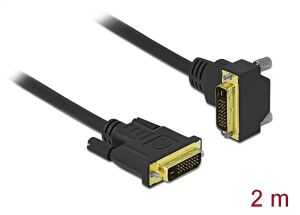 DELOCK DVI Kabel 24+1 ST > 24+1 ST gewinkelt 2,0m