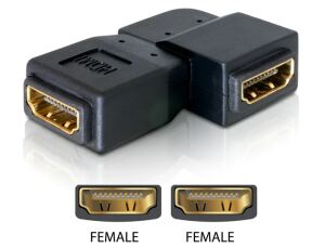 DELOCK Adapter HDMI Buchse > HDMI Buchse 90° links