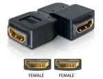 DELOCK Adapter HDMI Buchse > HDMI Buchse 90° links