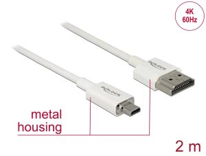DELOCK Kabel High Speed HDMI mit Ethernet 2,0m Micro-D