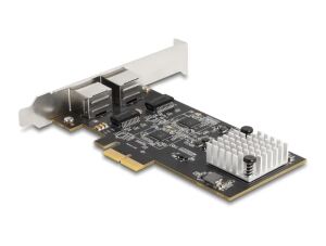 DELOCK PCI Express x2 Netzwerkkarte 5 Gigabit LAN 2x RJ45 RTL8126