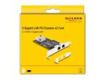 DELOCK PCI Express x2 Netzwerkkarte 5 Gigabit LAN 2x RJ45 RTL8126