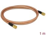 DELOCK HF SMA Stecker > SMA Stecker 1,0m RG-142 low loss