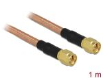 DELOCK HF SMA Stecker > SMA Stecker 1,0m RG-142 low loss