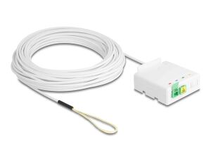 DELOCK LWL Anschlussdose 2x SC/APC Simplex mit Verlegekabel Set 30m