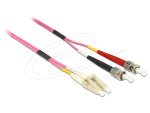 DELOCK Kabel Lichtwellenleiter LC > ST Multimode OM4 0,5m