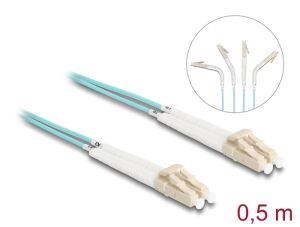 DELOCK LWL Kabel LC-D > LC-D Multimode OM3 winkelbar 0,5m