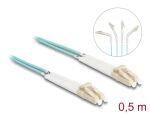 DELOCK LWL Kabel LC-D > LC-D Multimode OM3 winkelbar 0,5m
