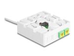 DELOCK LWL Anschlussdose 2x SC/APC Simplex mit Verlegekabel Set 40,0m