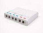 DELOCK Keystone Leergehäuse 6-Port für Glasfaser und Netzwerk weiß