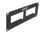 DELOCK Easy 45 10" Patchpanel Ausschnitt 2x 90,5 x 45,2mm 2 HE schwarz