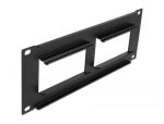 DELOCK Easy 45 10" Patchpanel Ausschnitt 2x 90,5 x 45,2mm 2 HE schwarz