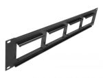 DELOCK Easy 45 19" Patchpanel Ausschnitt 4x 90,5 x 45,2mm 2 HE schwarz