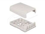 DELOCK Keystone Leergehäuse Aufputz 4-Port für Glasfaser und Netzwerk weiß