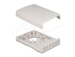 DELOCK Keystone Leergehäuse Aufputz 6-Port für Glasfaser und Netzwerk weiß