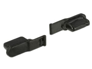 DELOCK Staubschutz (VPE 10) für Lightning Buchse schwarz