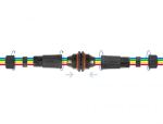 DeLOCK Kabelverbinder für Außenbereich 4 Pin, IP68 wasserdicht, schraubbar, Kabeldurchmesser 4,5 - 7,5 mm schwarz