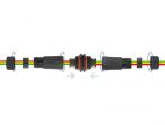 DeLOCK Kabelverbinder für Außenbereich 3 Pin, IP68 wasserdicht, schraubbar, Kabeldurchmesser 4,5 - 7,5 mm schwarz