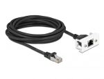 DeLOCK Netzwerk Verlängerungskabel für Easy 45 Modul S/FTP RJ45 Stecker zu RJ45 Buchse Cat.6A 5 m schwarz