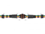 DeLOCK Kabelverbinder für Außenbereich 5 Pin, IP68 wasserdicht, schraubbar, Kabeldurchmesser 4,5 - 7,5 mm schwarz