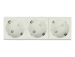 DELOCK Easy 45 Schutzkontakt-Steckdose 3-fach 45°-Anordnung 45 x 45 mm