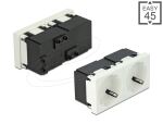 DELOCK Easy 45 Schutzkontakt-Steckdose 2-fach 45°-Anordnung 45 x 45 mm