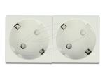 DELOCK Easy 45 Schutzkontakt-Steckdose 2-fach 45°-Anordnung 45 x 45 mm