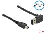 DELOCK Kabel EASY-USB 2.0 Typ-A ST gewinkelt oben/ unten > USB 2.0 Typ Mini-B ST