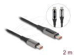 DELOCK USB 2.0 Daten- und Schnellladekabel USB Type-C Stecker > Stecker PD 3.0