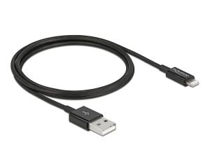 DELOCK USB Daten- und Ladekabel für iPhone/ iPad/ iPod schwarz 1,0m