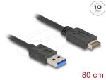DELOCK USB 10 Gbps Kabel USB Typ-E Key A 20 Pin Stecker > USB Typ-A Stecker 80cm
